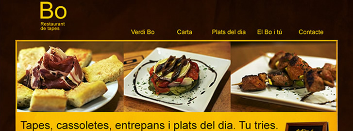 Diseño web e Imagen corporativa de la página web de Bo Restaurant.